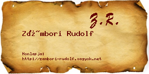 Zámbori Rudolf névjegykártya